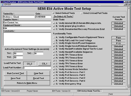 Screenshot of E84 Emulator Setup Utility